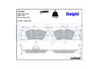 Bromsbeläggssats, skivbroms LP1421 Delphi