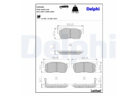 Bromsbeläggssats, skivbroms LP1442 Delphi