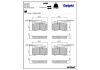 Bromsbeläggssats, skivbroms LP1457 Delphi
