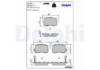 Bromsbeläggssats, skivbroms LP1507 Delphi