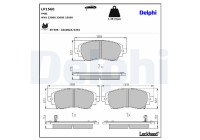 Bromsbeläggssats, skivbroms LP1560 Delphi