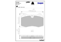 Bromsbeläggssats, skivbroms LP1584 Delphi