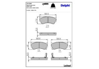 Bromsbeläggssats, skivbroms LP1590 Delphi