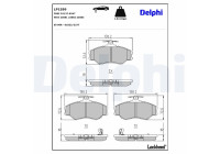 Bromsbeläggssats, skivbroms LP1599 Delphi
