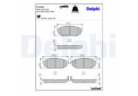 Bromsbeläggssats, skivbroms LP1665 Delphi