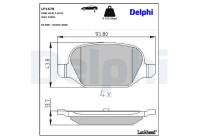 Bromsbeläggssats, skivbroms LP1678 Delphi