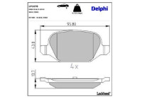 Bromsbeläggssats, skivbroms LP1678 Delphi