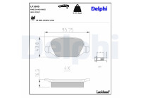 Bromsbeläggssats, skivbroms LP1685 Delphi