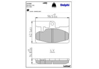 Bromsbeläggssats, skivbroms LP1690 Delphi
