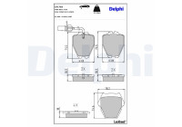 Bromsbeläggssats, skivbroms LP1703 Delphi