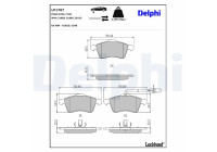 Bromsbeläggssats, skivbroms LP1707 Delphi
