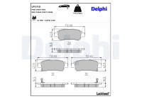 Bromsbeläggssats, skivbroms LP1710 Delphi