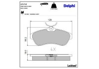 Bromsbeläggssats, skivbroms LP1715 Delphi