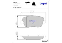 Bromsbeläggssats, skivbroms LP1728 Delphi