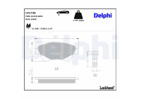 Bromsbeläggssats, skivbroms LP1730 Delphi