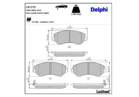 Bromsbeläggssats, skivbroms LP1773 Delphi
