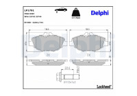 Bromsbeläggssats, skivbroms LP1791 Delphi