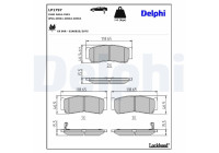 Bromsbeläggssats, skivbroms LP1797 Delphi
