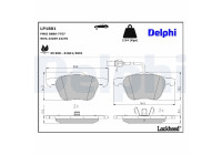 Bromsbeläggssats, skivbroms LP1801 Delphi