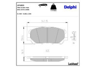 Bromsbeläggssats, skivbroms LP1823 Delphi