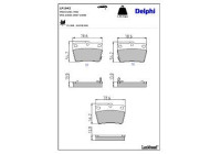 Bromsbeläggssats, skivbroms LP1942 Delphi