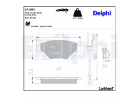 Bromsbeläggssats, skivbroms LP1955 Delphi
