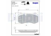 Bromsbeläggssats, skivbroms LP1980 Delphi
