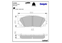 Bromsbeläggssats, skivbroms LP2006 Delphi