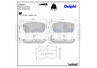 Bromsbeläggssats, skivbroms LP2027 Delphi
