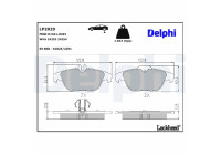 Bromsbeläggssats, skivbroms LP2029 Delphi