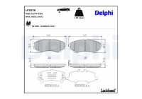 Bromsbeläggssats, skivbroms LP2036 Delphi