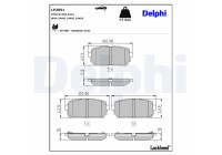 Bromsbeläggssats, skivbroms LP2051 Delphi