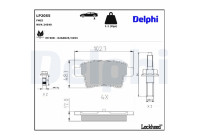 Bromsbeläggssats, skivbroms LP2055 Delphi