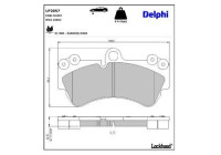 Bromsbeläggssats, skivbroms LP2057 Delphi
