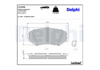 Bromsbeläggssats, skivbroms LP2098 Delphi