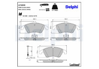 Bromsbeläggssats, skivbroms LP2099 Delphi