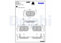 Bromsbeläggssats, skivbroms LP2105 Delphi