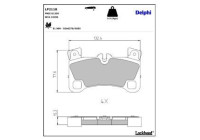 Bromsbeläggssats, skivbroms LP2118 Delphi