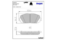Bromsbeläggssats, skivbroms LP2123 Delphi