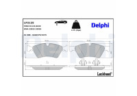 Bromsbeläggssats, skivbroms LP2125 Delphi