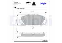Bromsbeläggssats, skivbroms LP2135 Delphi