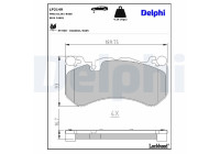Bromsbeläggssats, skivbroms LP2149 Delphi