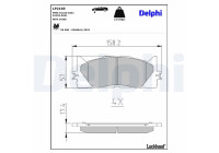 Bromsbeläggssats, skivbroms LP2169 Delphi