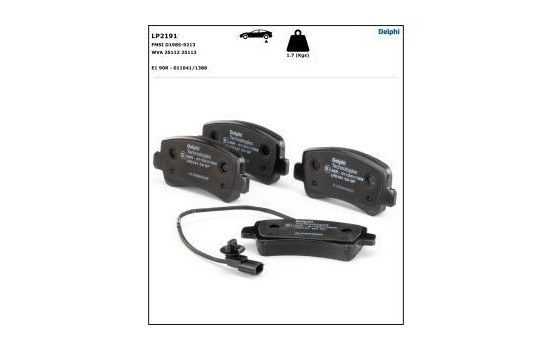 Bromsbeläggssats, skivbroms LP2191 Delphi, bild 4