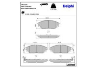 Bromsbeläggssats, skivbroms LP2218 Delphi