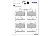 Bromsbeläggssats, skivbroms LP2221 Delphi
