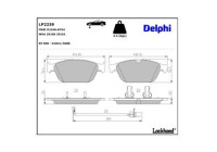 Bromsbeläggssats, skivbroms LP2239 Delphi