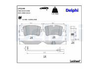 Bromsbeläggssats, skivbroms LP2249 Delphi