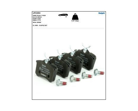 Bromsbeläggssats, skivbroms LP2254 Delphi, bild 4