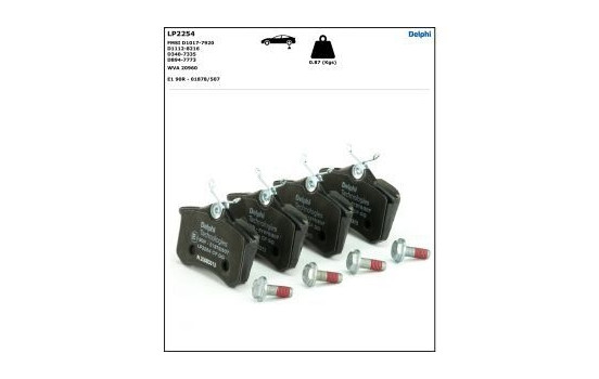 Bromsbeläggssats, skivbroms LP2254 Delphi, bild 4